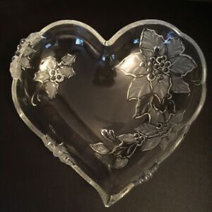 Mikasa Crystal Glass Heart Holiday 10 3/4 inches- New